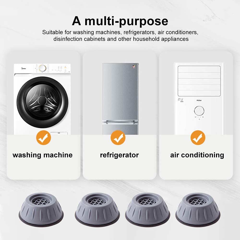 Anti Vibration Pads with Suction Cup Feet (4 Pcs pack)