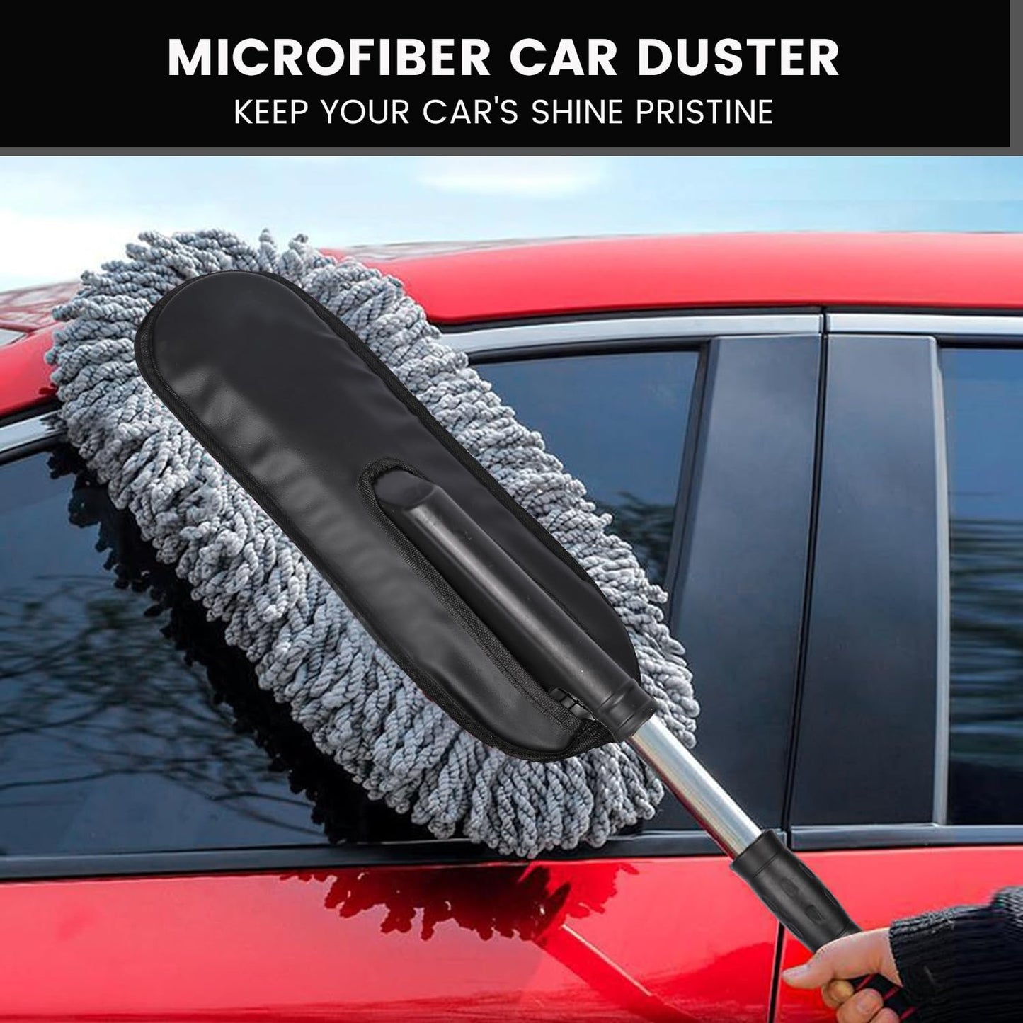 Microfiber car cleaning duster