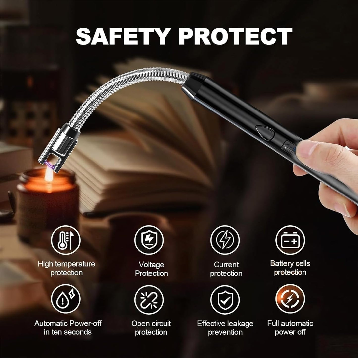 Electric rechargeable USB flameless lighter