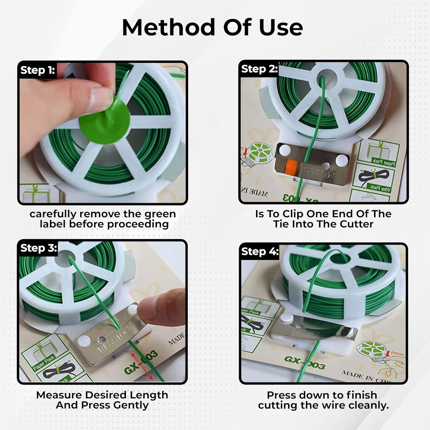 Multi Purpose Plastic Twist Tie Wire Spool With Cutter (50 meters roll)