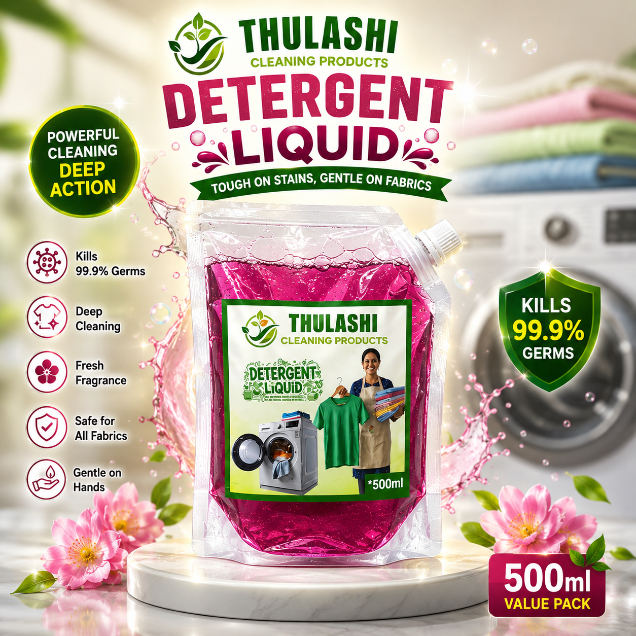 Thulasi Detergent Liquid (500ML)