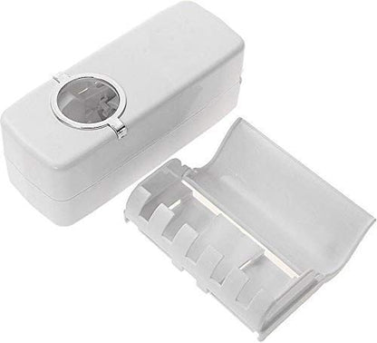 Tooth brush stand with paste dispenser