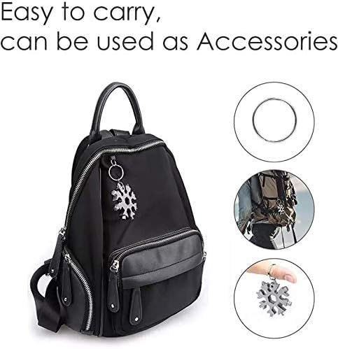 Portable 18 in 1 Snowflake Multi-Tool, Snowflake Bottle Opener Flat Screwdriver Kit Wrench