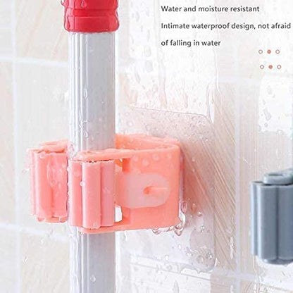 No Drilling Mop Stick Holder 6 pcs