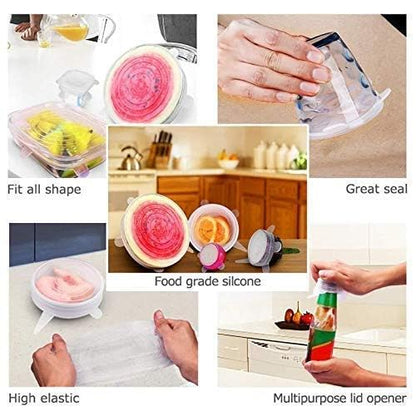 Silicon Closing Lid Set of 6