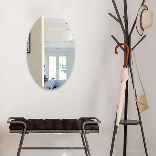 Acrylic oval wall sticker mirror 30x45cm