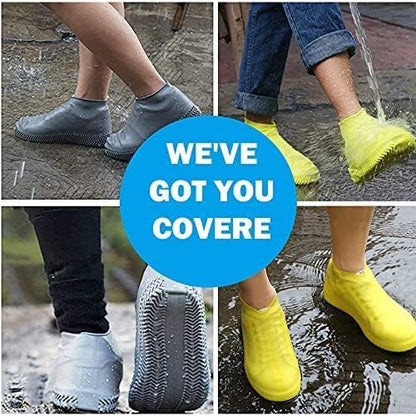 Non-Slip Silicone Reusable Waterproof Rain Shoes Covers (1 Pair) Kids size