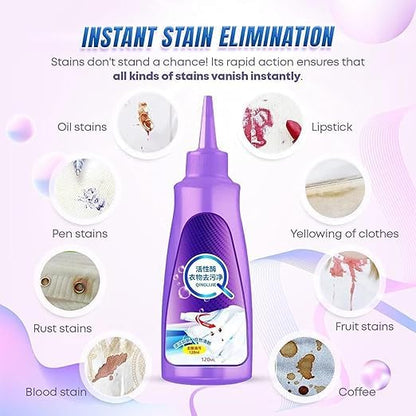 White Cloth Stain Remover Purple Bottle 2 Pcs