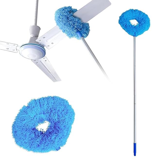 Round microfiber fan duster
