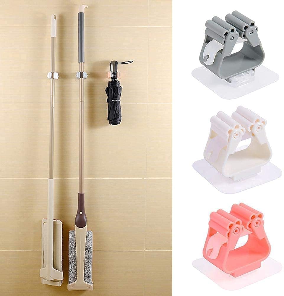 No Drilling Mop Stick Holder 6 pcs