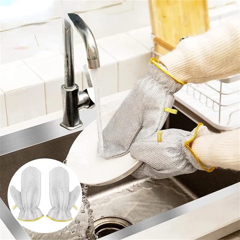 Silver gloves 2 pcs (1 set)