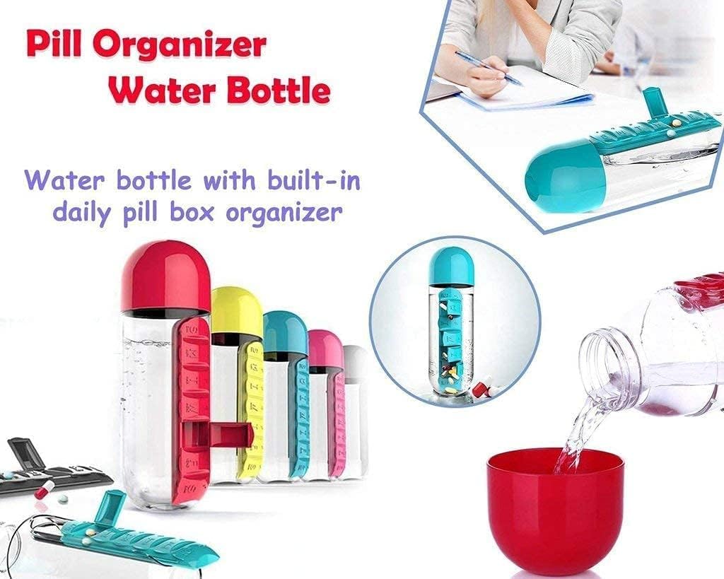2 in 1 water bottle with pills box