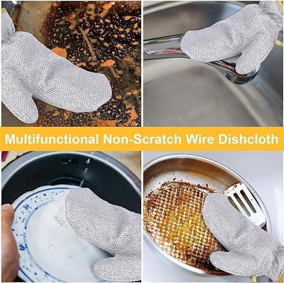Silver gloves 2 pcs (1 set)