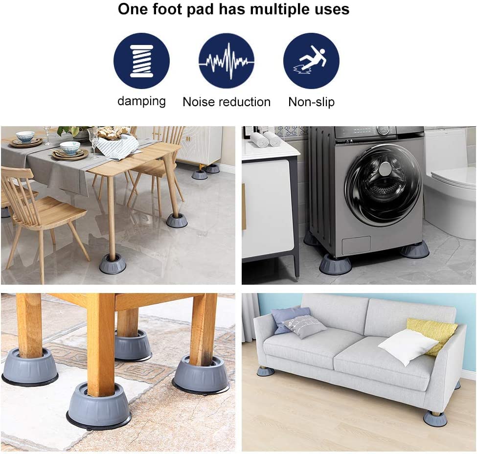 Anti Vibration Pads with Suction Cup Feet (4 Pcs pack)