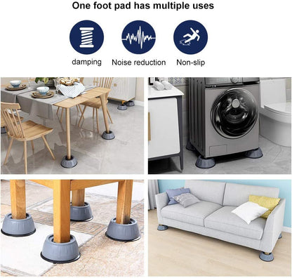 Anti Vibration Pads with Suction Cup Feet (4 Pcs pack)