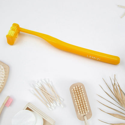 Six-Sided Soft Toothbrush, Anti-Bacterial 6 Sided Care (Random Colors)