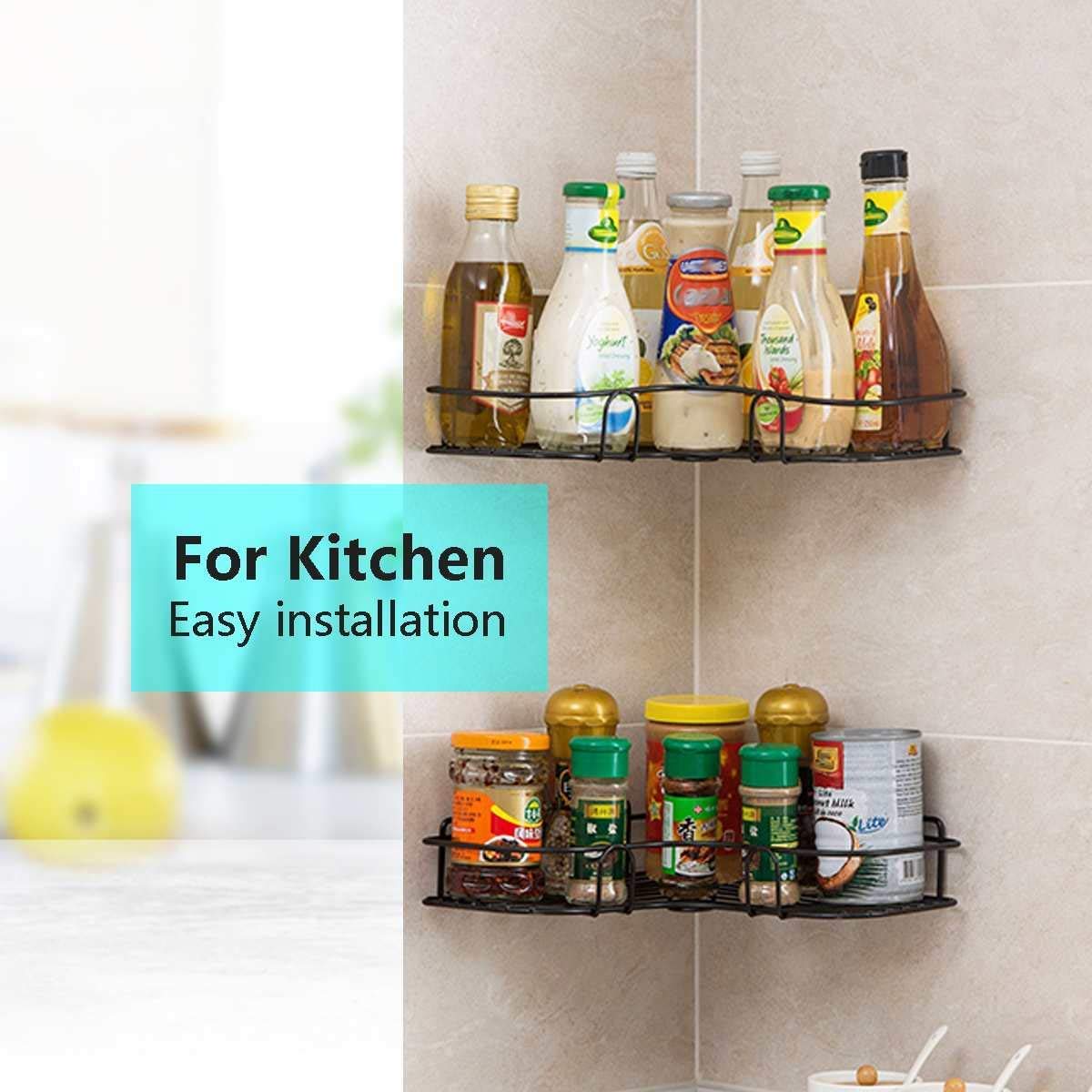 Corner L Shape Stand for Kitchen, Bathroom