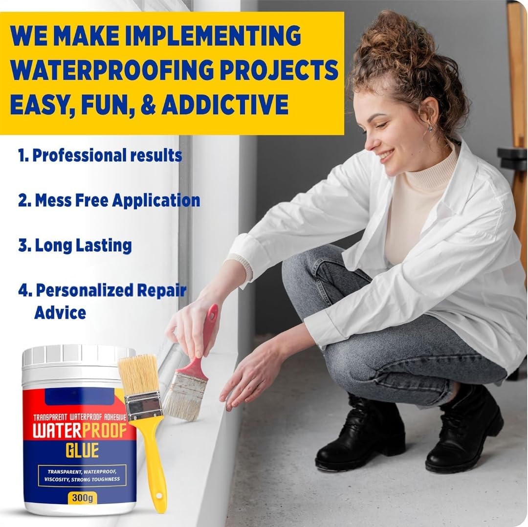 Waterproof Transparent Glue with Brush