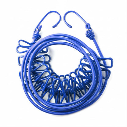 Cloth drying rope with 12 clips