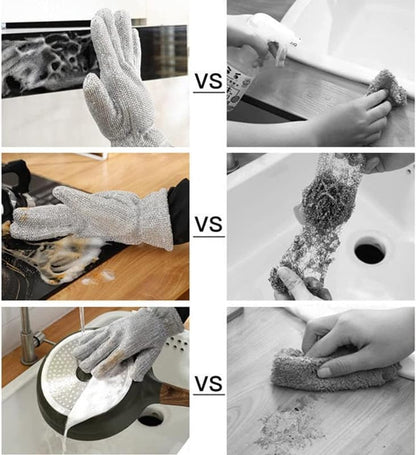 Silver gloves 2 pcs (1 set)