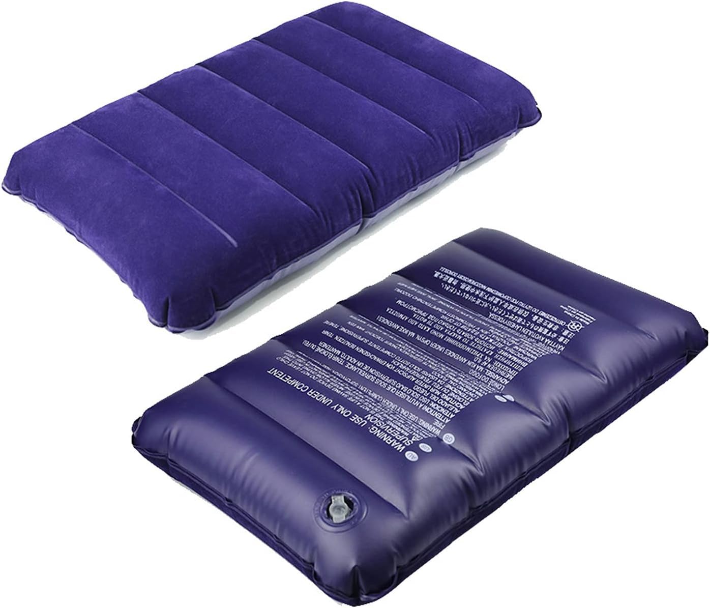 Velvet Air Inflatable Travel Pillow (Blue)