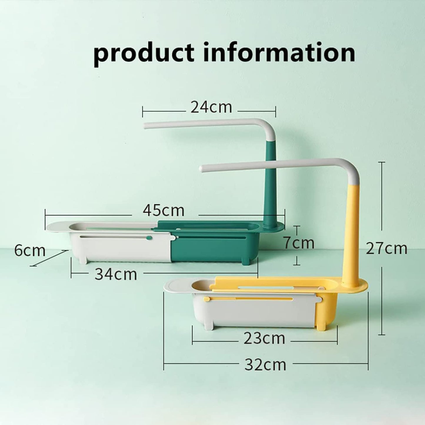 Telescopic Sink Rack Storage Holder