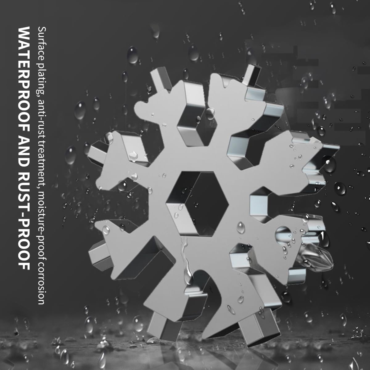 Portable 18 in 1 Snowflake Multi-Tool, Snowflake Bottle Opener Flat Screwdriver Kit Wrench