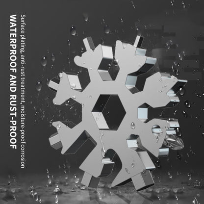 Portable 18 in 1 Snowflake Multi-Tool, Snowflake Bottle Opener Flat Screwdriver Kit Wrench
