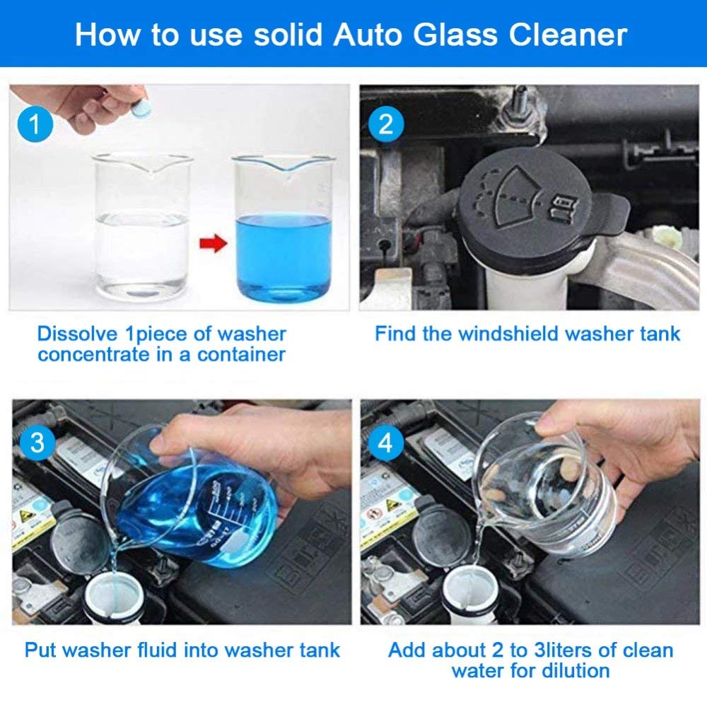 Car windshield cleaning tablets 30 pcs
