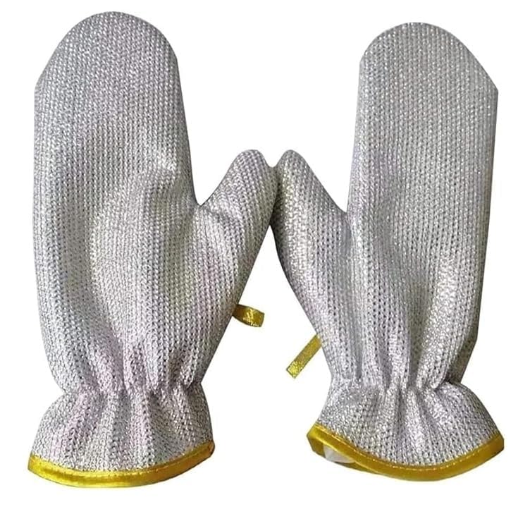 Silver gloves 2 pcs (1 set)