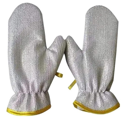 Silver gloves 2 pcs (1 set)