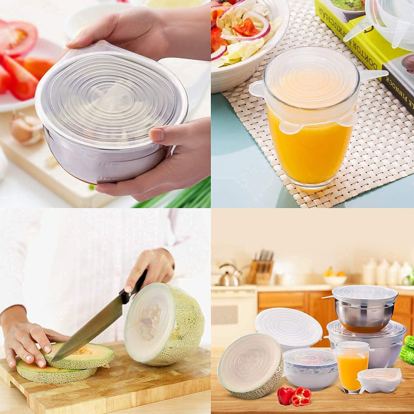 Silicon Closing Lid Set of 6