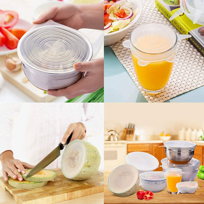 Silicon Closing Lid Set of 6