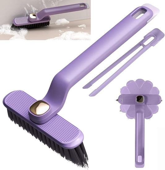 Multi functional rotatable cleaning brush with waste clip