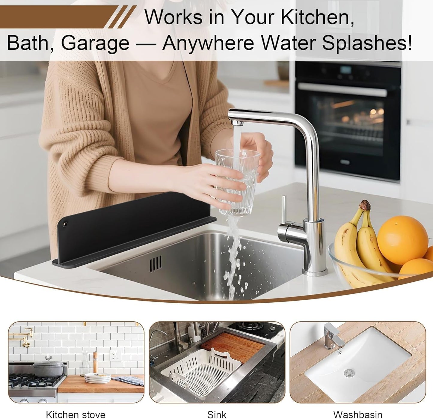 Kitchen splash guard