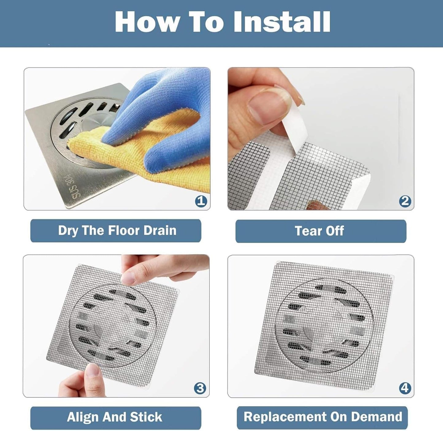 Sink drain filter stickers 20 pcs