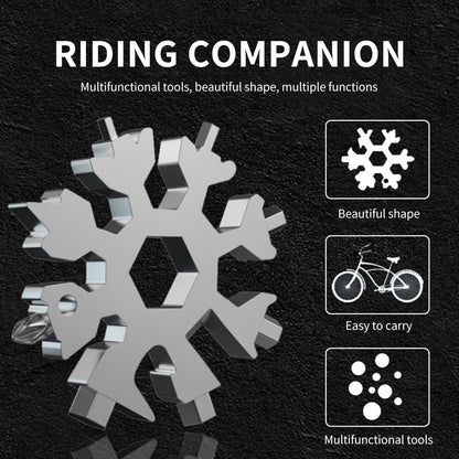 Portable 18 in 1 Snowflake Multi-Tool, Snowflake Bottle Opener Flat Screwdriver Kit Wrench