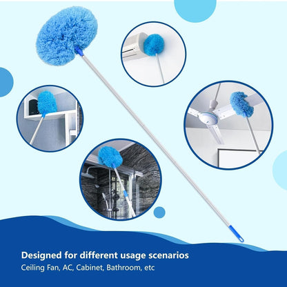 Round microfiber fan duster