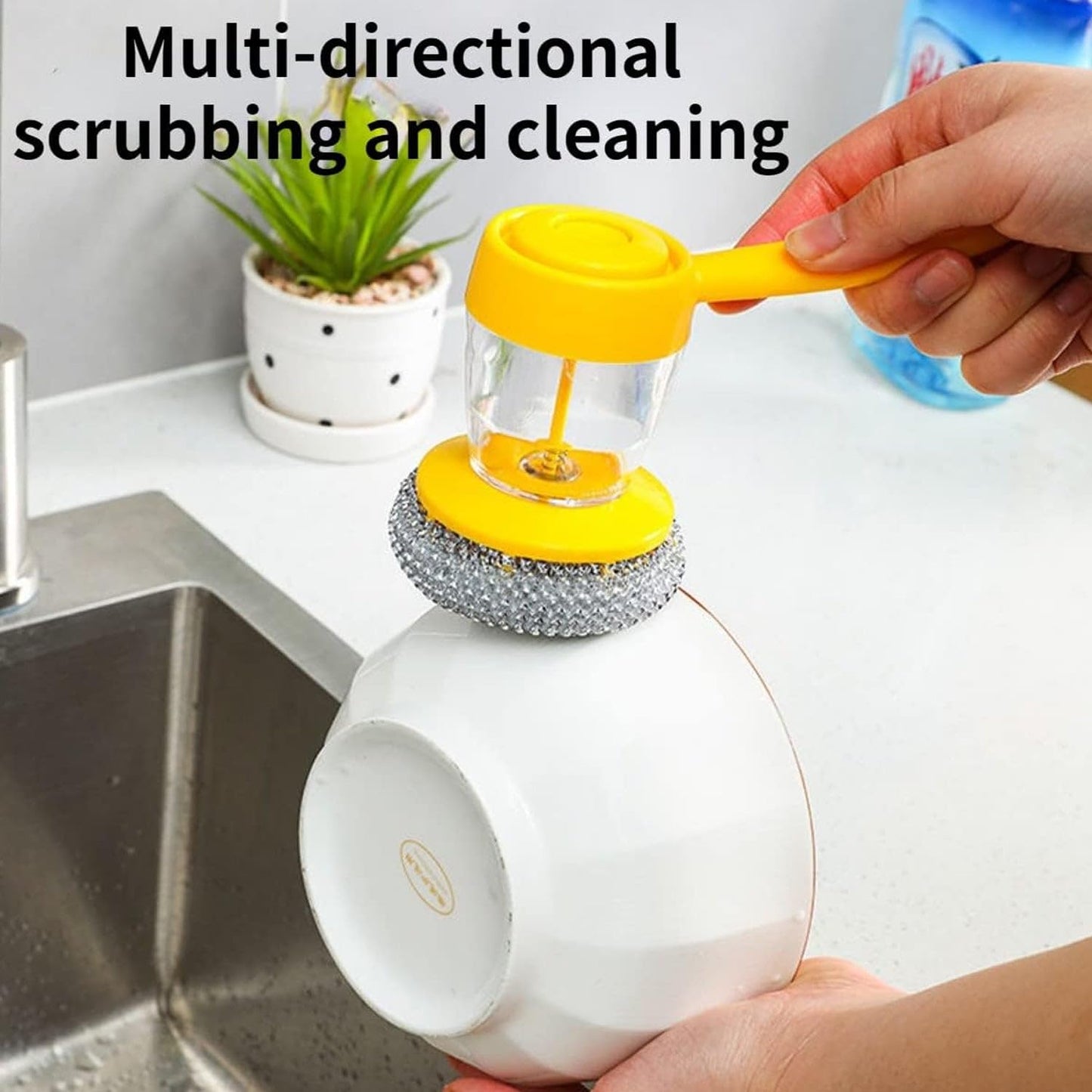 Handle Soap Dispenser with Scrub