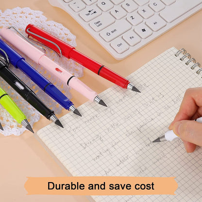 2 pcs of 2-in-1 Everlasting Magic Reusable Metal Nib Pencil with Replaceable Eraser (Random Colors)