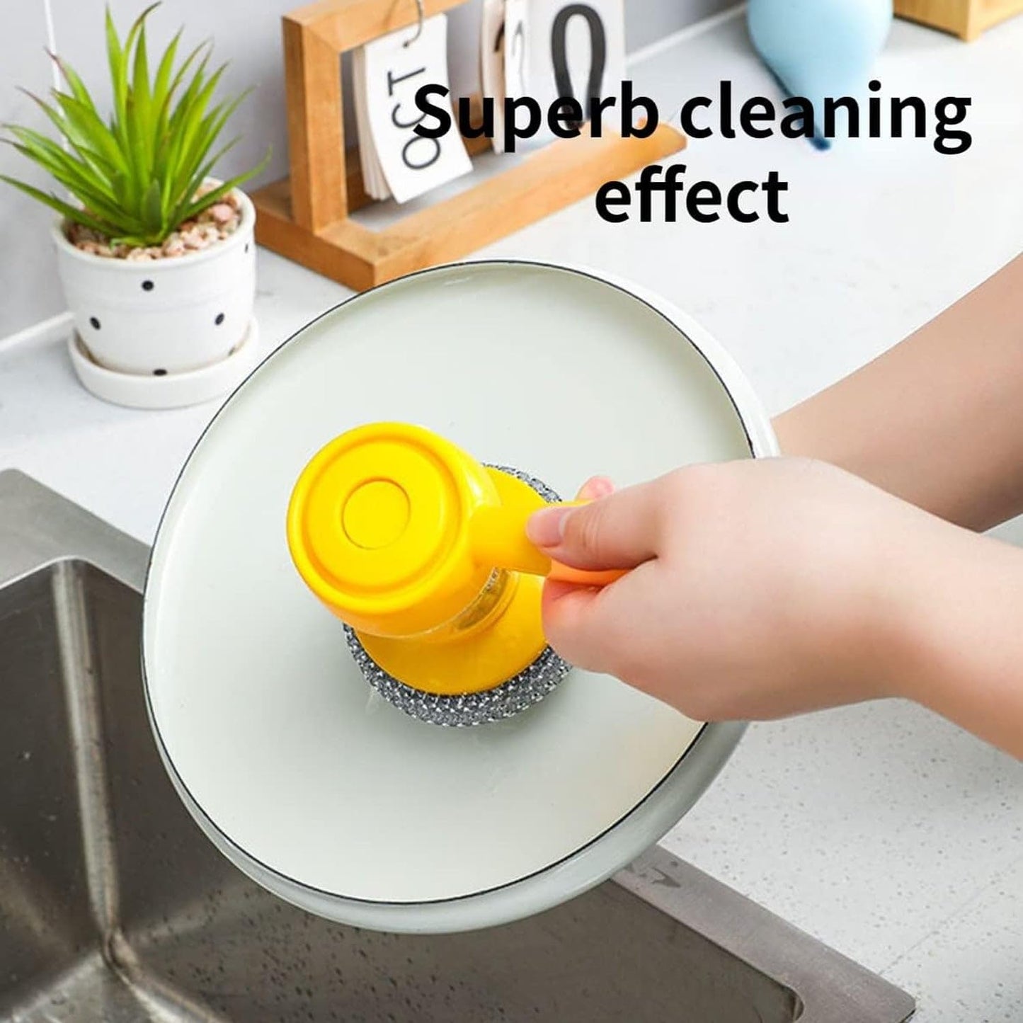 Handle Soap Dispenser with Scrub