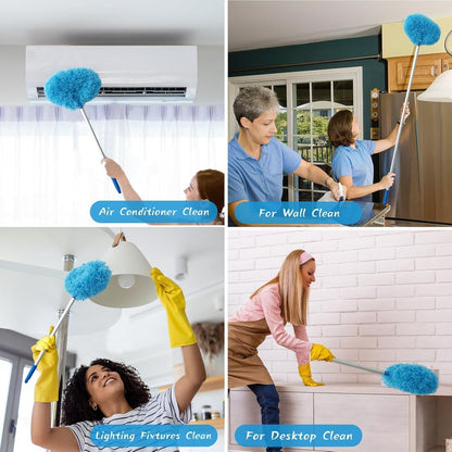 Round microfiber fan duster