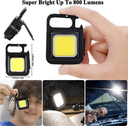 LED Chargeable Keychain Flashlight with Bottle Opener