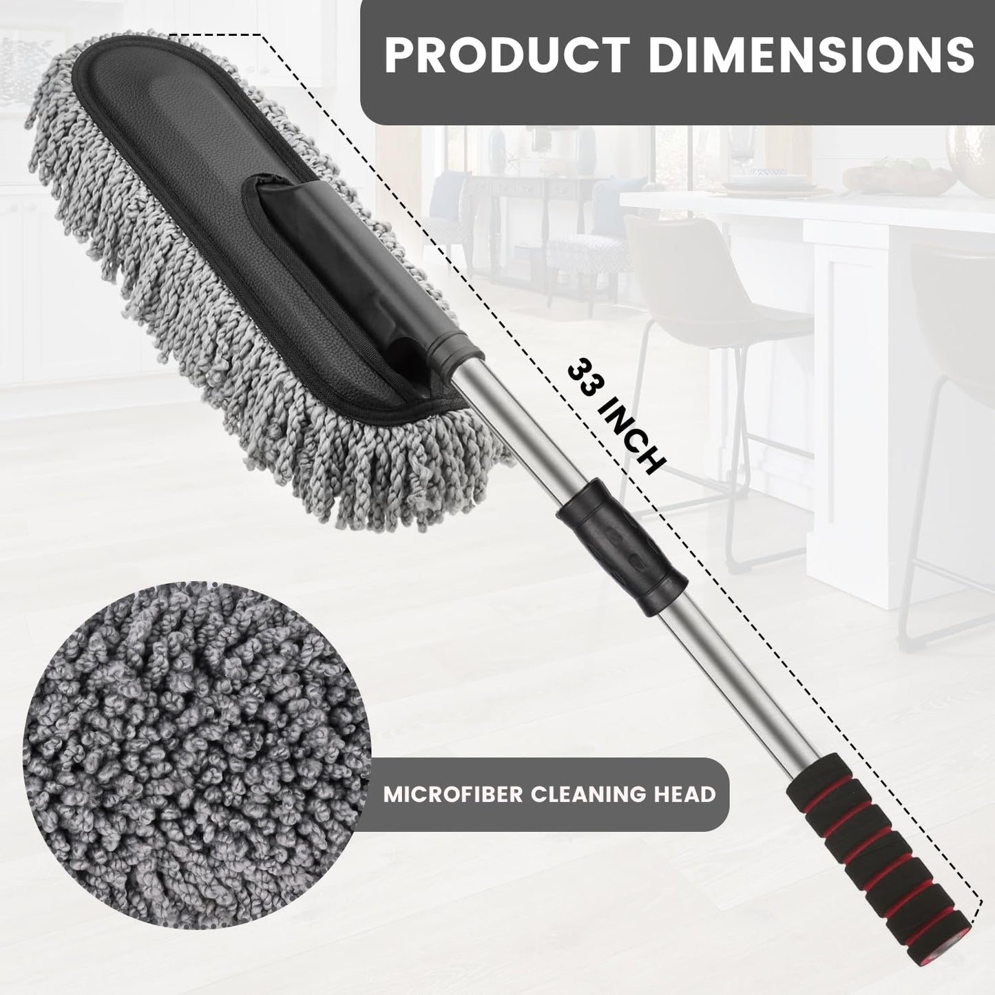 Microfiber car cleaning duster