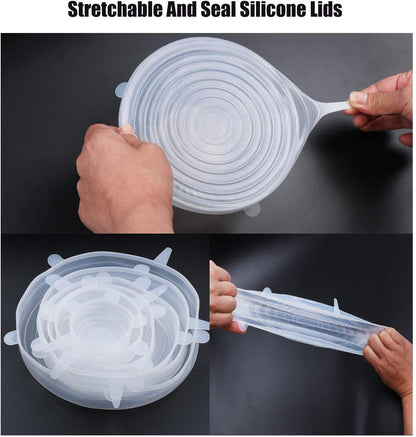 Silicon Closing Lid Set of 6