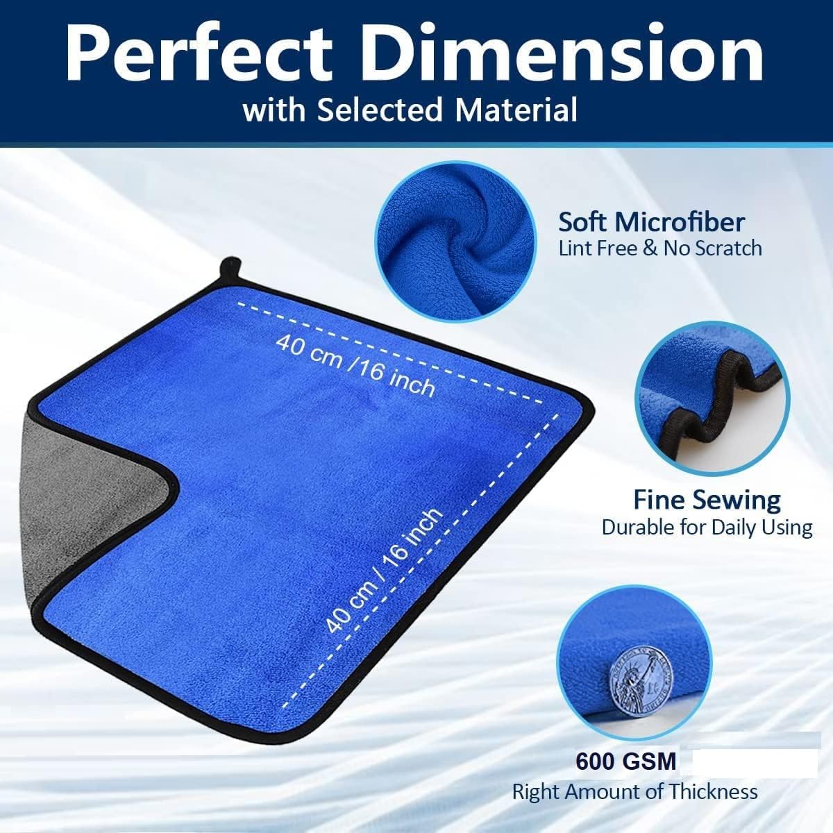 Microfiber Cleaning Cloth 40x40cm 2 pcs