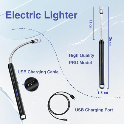 Electric rechargeable USB flameless lighter