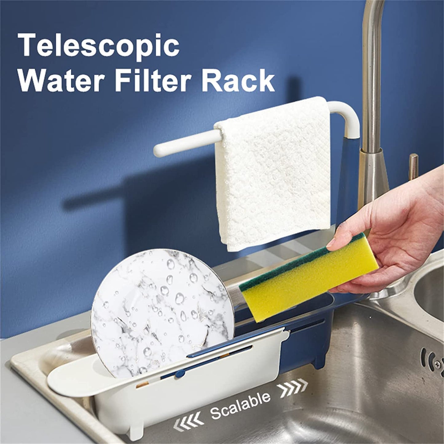 Telescopic Sink Rack Storage Holder