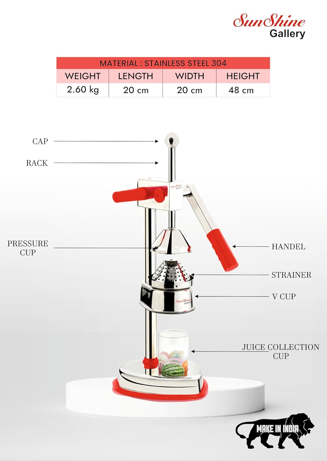Stainless Steel Hand Juicer