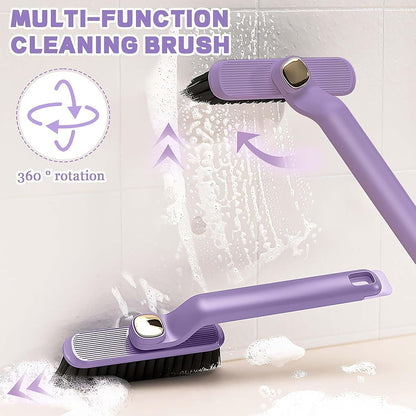 Multi functional rotatable cleaning brush with waste clip